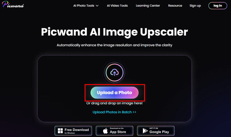 Picwand AI Image Upscaler Add Image