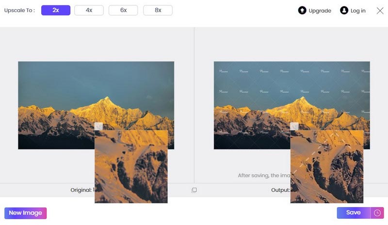 Picwand AI Image Upscaler Save Result