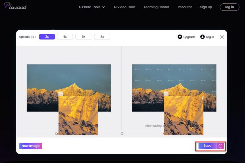 Picwand Ai Image Upscaler Save Upscale Image