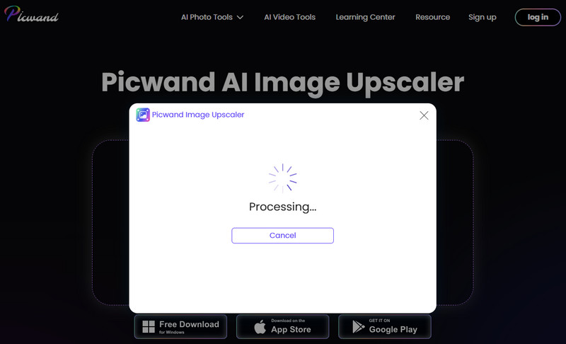 Picwand AI Image Upscaler Upscaling PNG