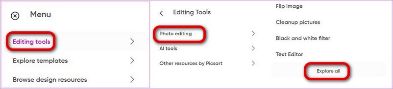 Piscart Editing Tools