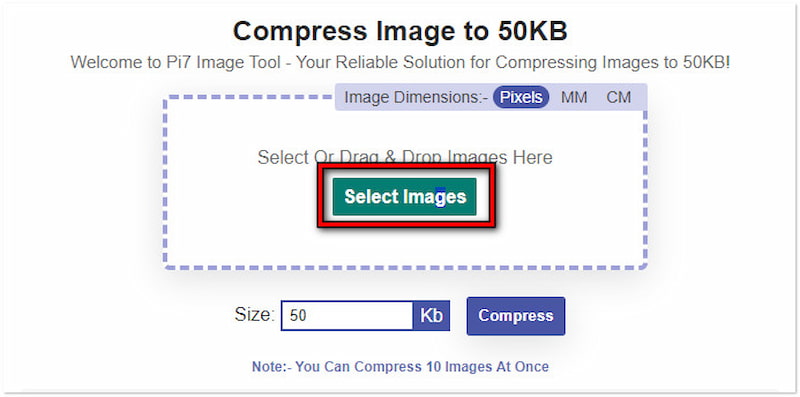 Select Image For Compression