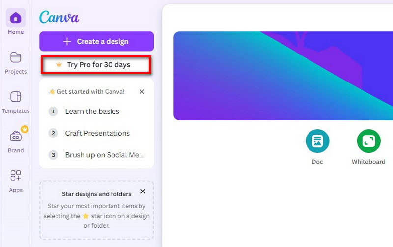 Try Canva Pro Thirty Days