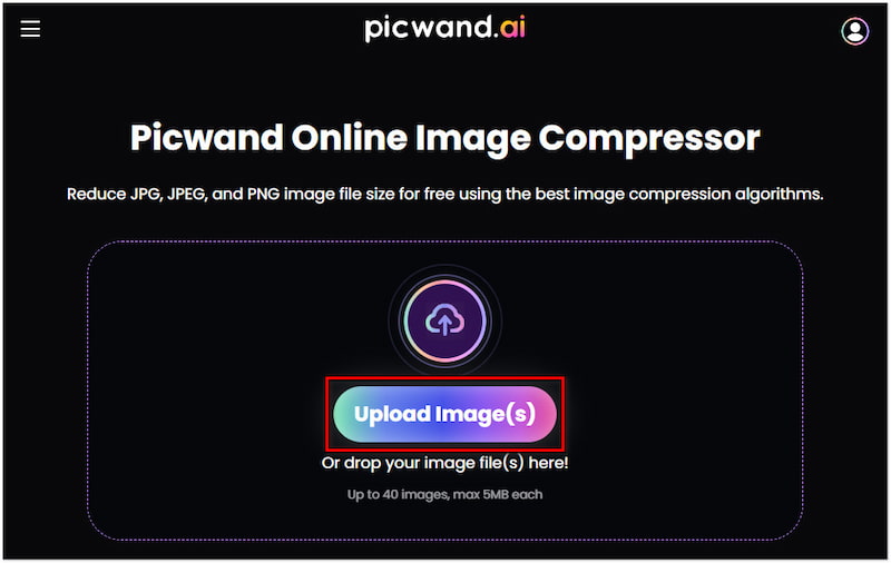 Upload Photos for Compression