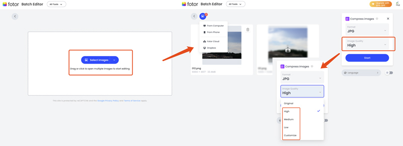 Fotor Image Compressor Batch Editor