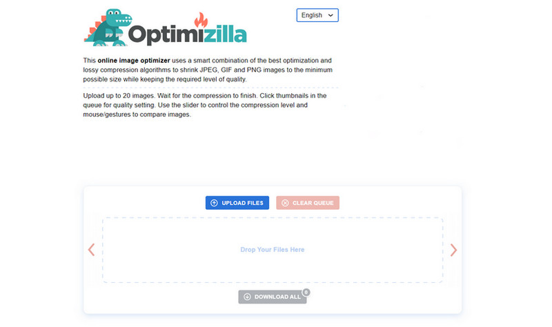 Optimizilla Homepage