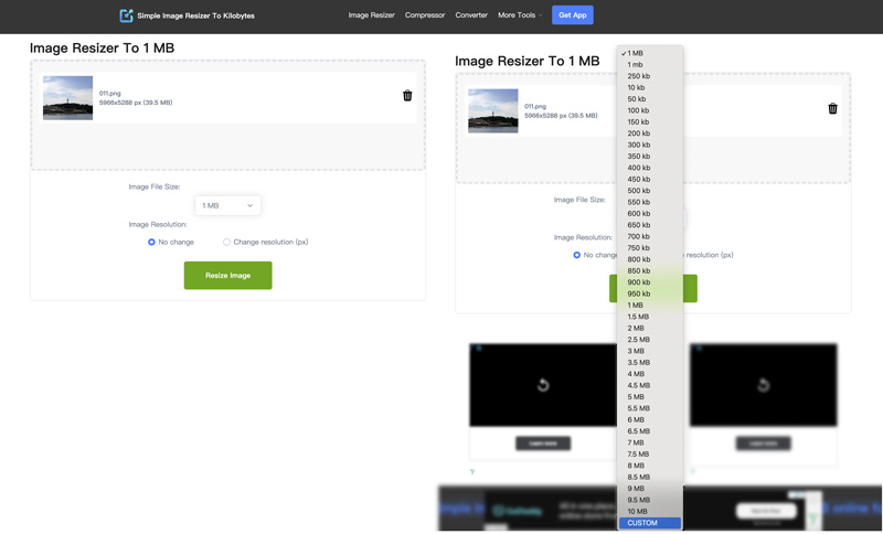 Simpleimageresizer Resize Image to 1 MB