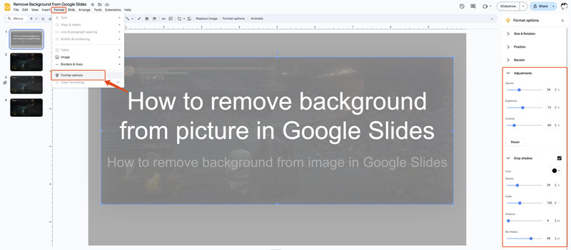 Adjust Image Transparency In Google Slides