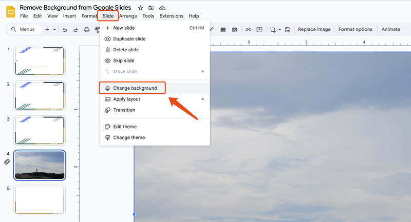 Change Remove Background In Google Slides