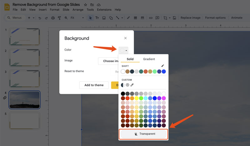 Make A Background Transparent In Google Slides