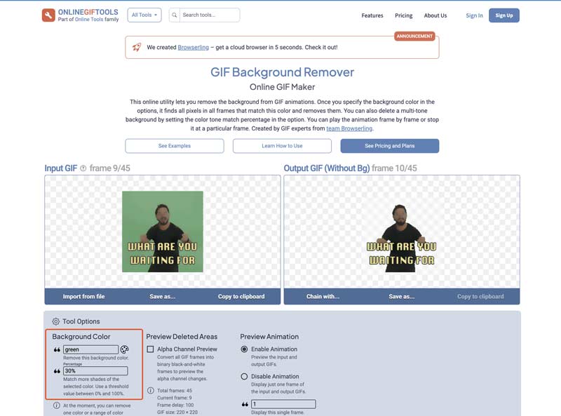 Onlinegiftools Remove Gif Background